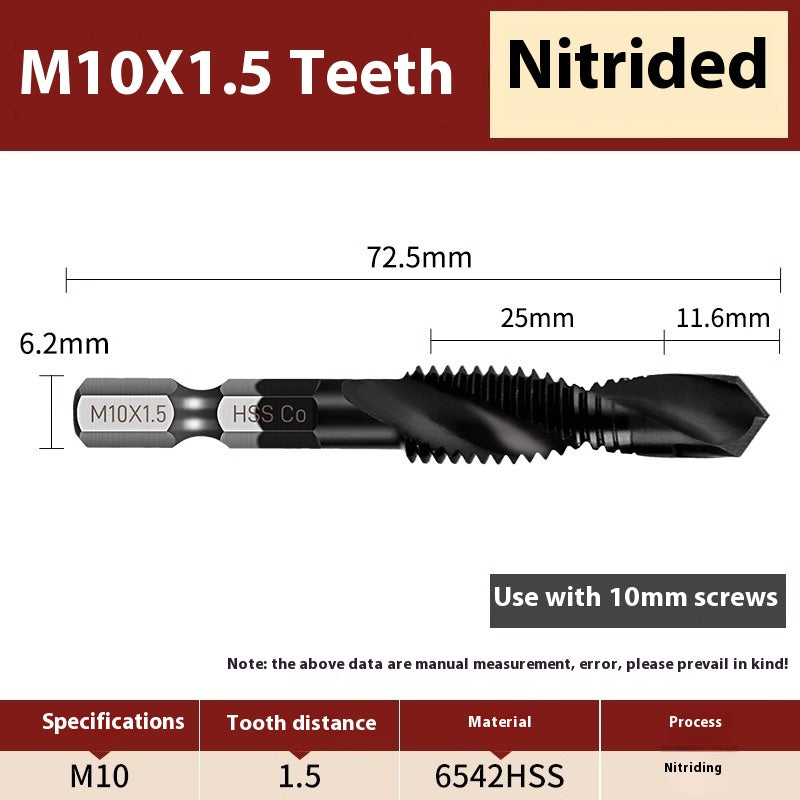 1088-Composite taps drilling tapping drilling holes all-in-one tapping three-in-one self-tapping stainless steel tapping screws set of taps Shandong Denso Pricision Tools Co.,Ltd.